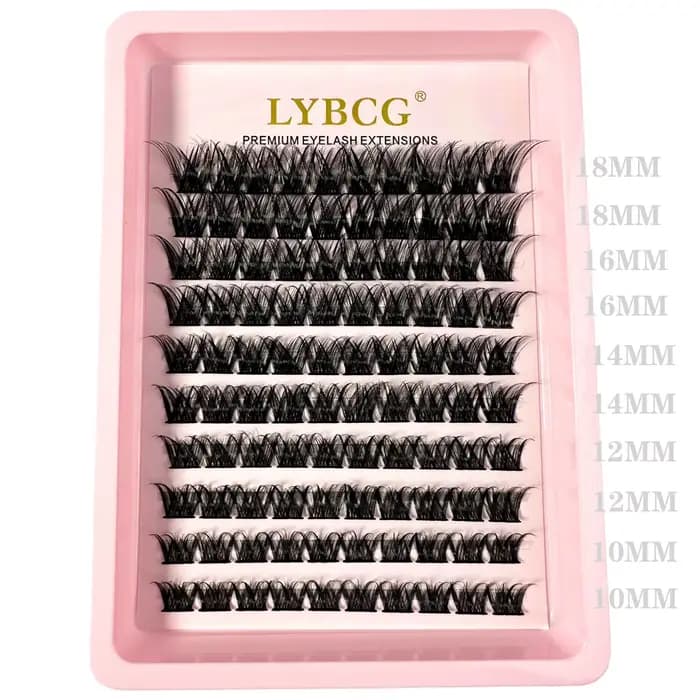 10 rangées 0.07mm bricolage grappe cils moelleux Volume Extension de cils naturel segmenté faux cils