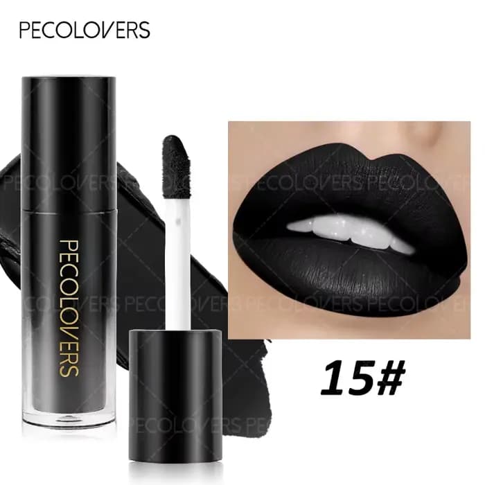 Brillant à lèvres mat tube noir, sélection multicolore, rouge à lèvres dodu, sans séchage, imperméab