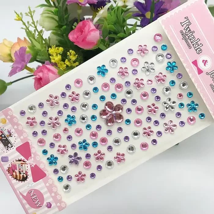 Nouveaux autocollants sur le visage enfants tatouage temporaire strass maquillage brillant visage Ar