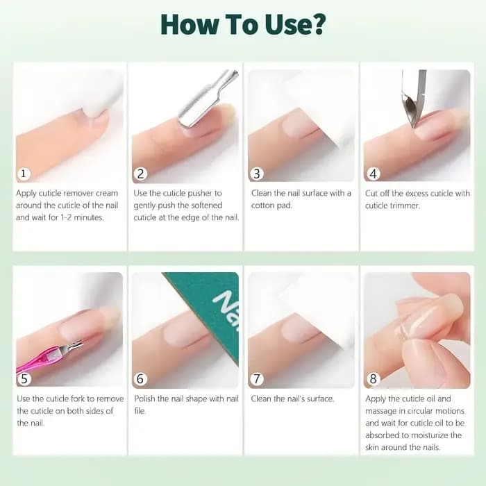 Nailpop dissolvant de cuticules et réparation d'huile de cuticule Kit de soin des ongles traitement 