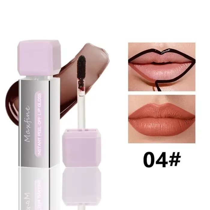Gloss à lèvres effet mat peel-off, non collant, waterproof, teinte longue tenue, anti-dessèchement, 
