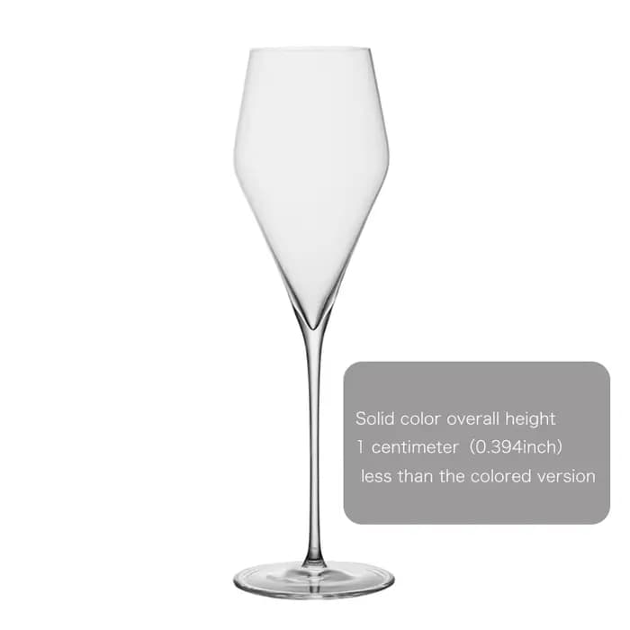 CRISON PREMIUM Verre de cristal haut de gamme Verre à vin à champagne à tige rouge avec pied haut po