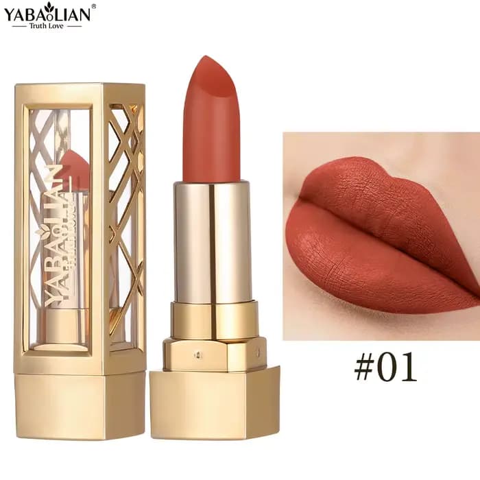 Rouge à lèvres Tube doré, 12 couleurs, mat, nacré, paillettes, velours, brillant, rouge, marron, imp