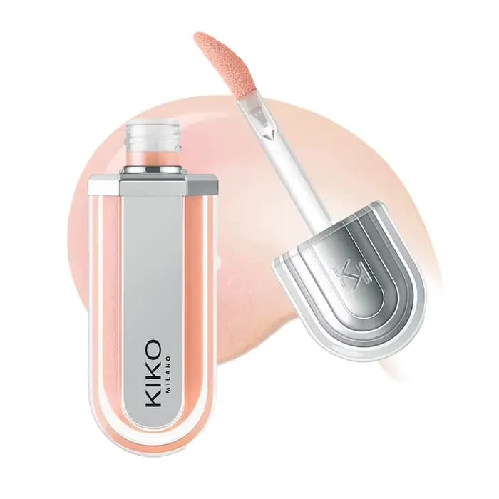 Gloss à lèvres liquide 3D Kiko de luxe, brillant transparent effet miroir, hydratant, pour des lèvre