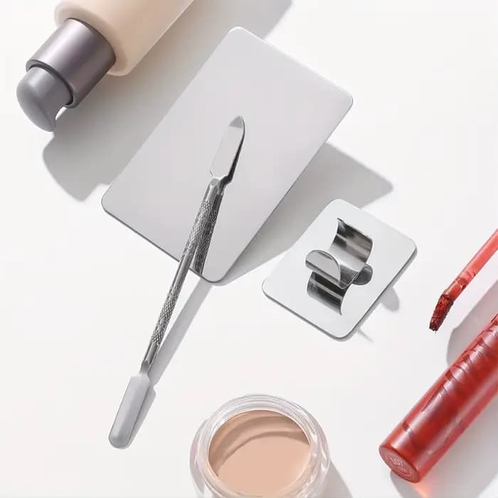 Palette de mélange de maquillage, Palette de spatule de maquillage KissDate avec spatule de fond de 