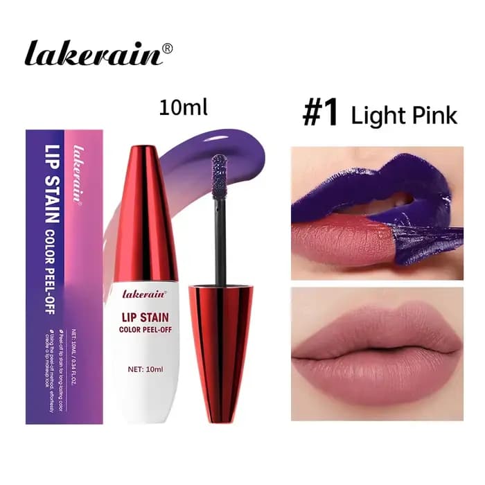 Brillant à lèvres Rose Peel Off, contour mat, tatouage, tache, imperméable, résistant à la transfert