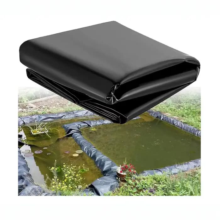 Bâche noire épaissie pour bassin à poissons, membrane imperméable pour bassins extérieurs, revêtemen