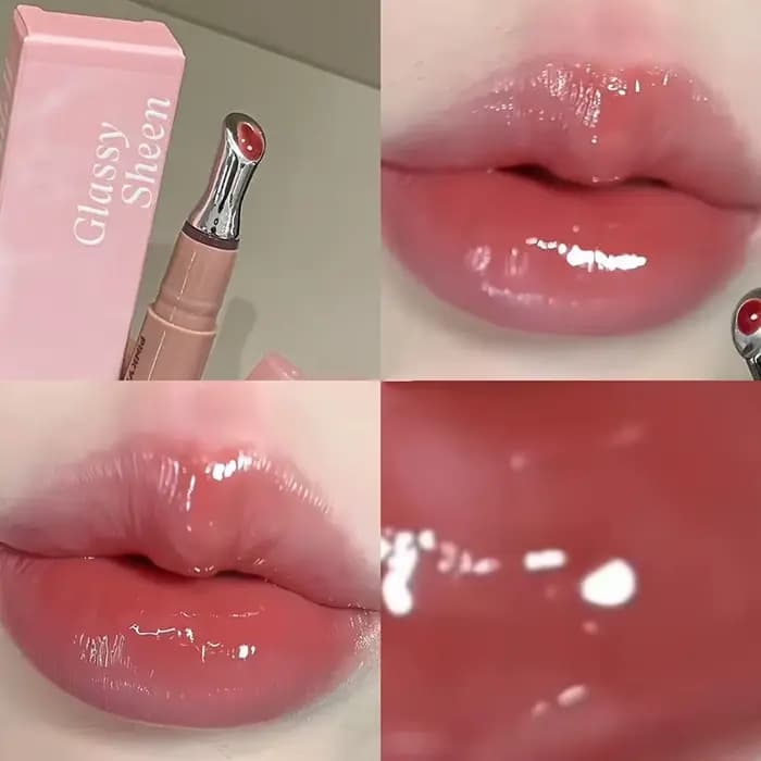 NOUVEAU Sérum Hydratant pour les Lèvres Pinkyfocus - Texture Gel Légère, Effet Miroir Transparent, S
