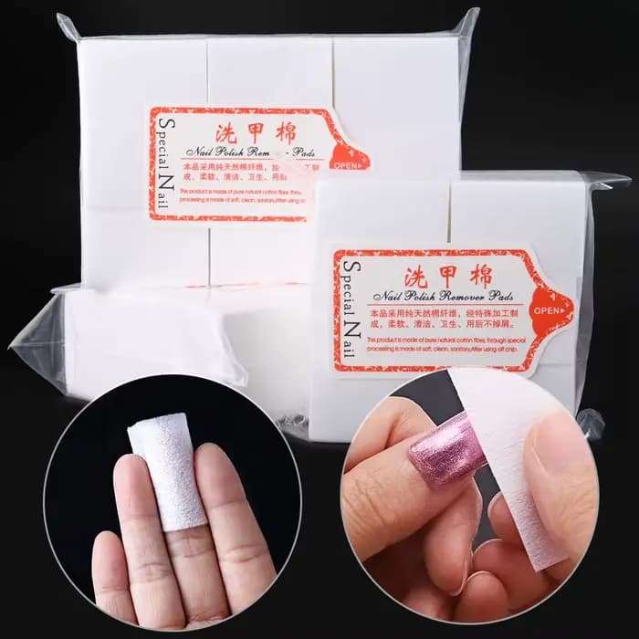 1000/600/500/100 pièces coton à ongles non pelucheux pour l'élimination du vernis Gel UV lingettes t