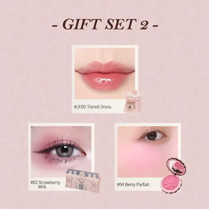 Ensemble de maquillage Flower Know Sweetie Bear, kit de fard à joues mat et brillant, rouge à lèvres