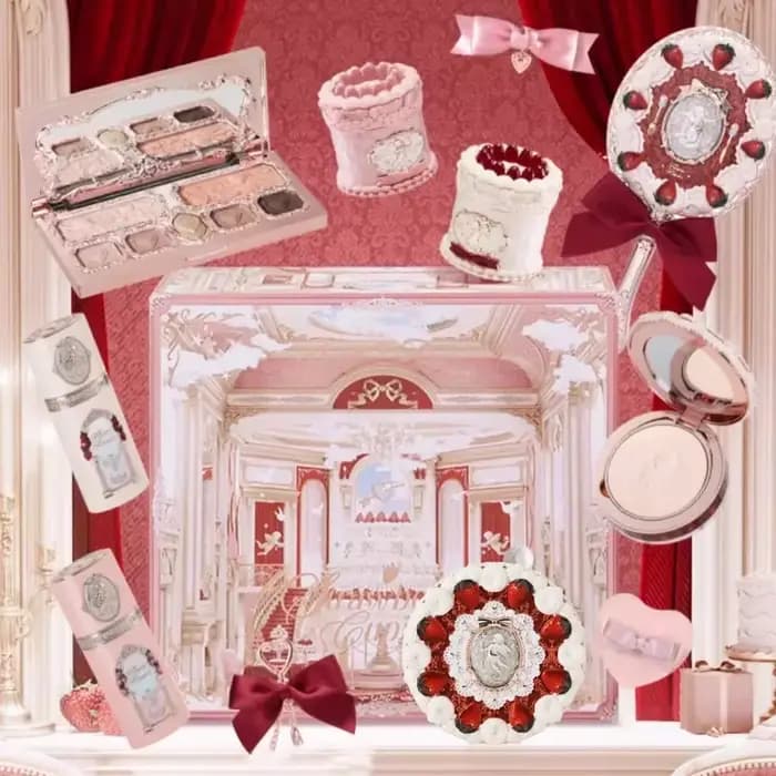Collection Flower KnowStrawberry Cupid Box - Coffret de maquillage - Palette complète - Poudre press