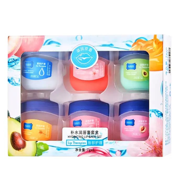 Ensemble de 6 baumes à lèvres Vaseline, masque hydratant, réparateur de lèvres pour hommes et femmes
