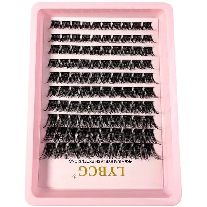 10 rangées 0.07mm bricolage grappe cils moelleux Volume Extension de cils naturel segmenté faux cils