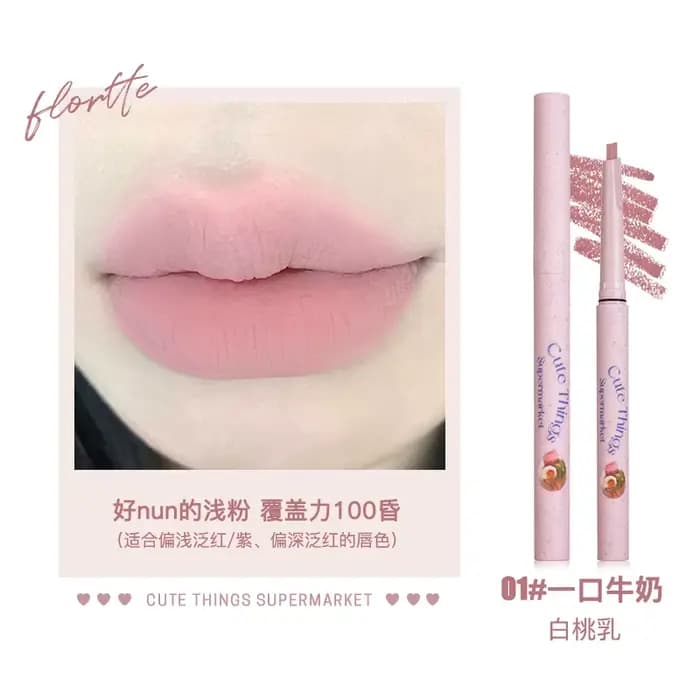 FLdéfender-Crayon à lèvres TE Jules Liner 256, longue durée, application lisse, crayon à lèvres méca