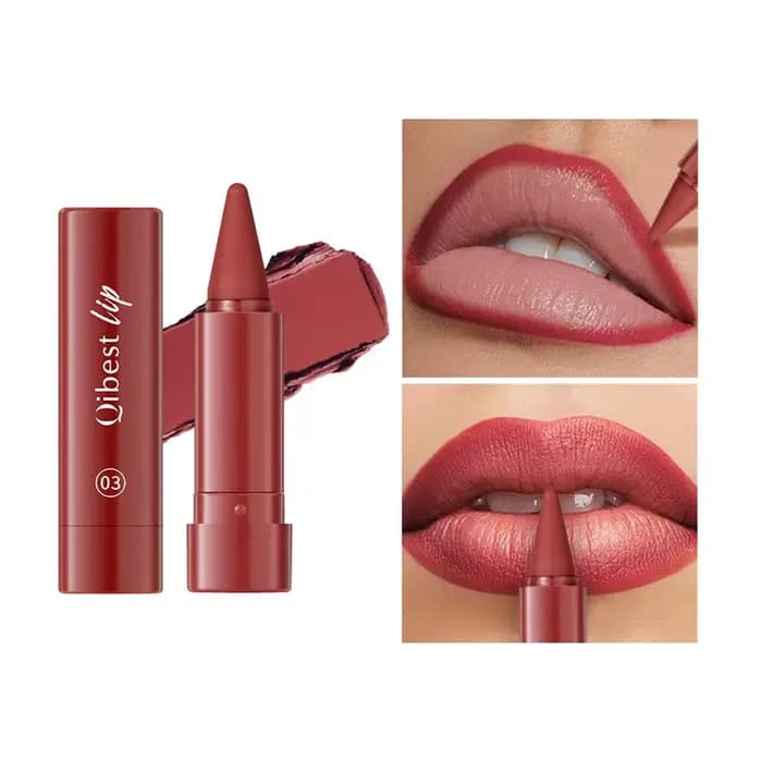 Crayon de contour pour les lèvres, rouge à lèvres mat velours, imperméable, longue tenue, anti-bavur