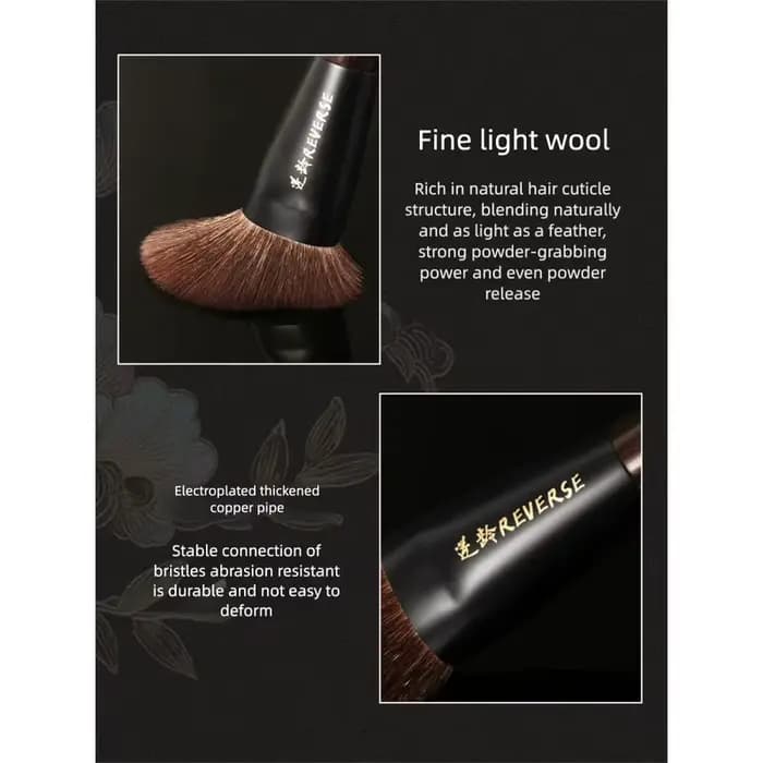 Pinceau de contouring REVERSE/ Reverse Age S67, forme ondulée, s'adapte au contour du visage, pincea