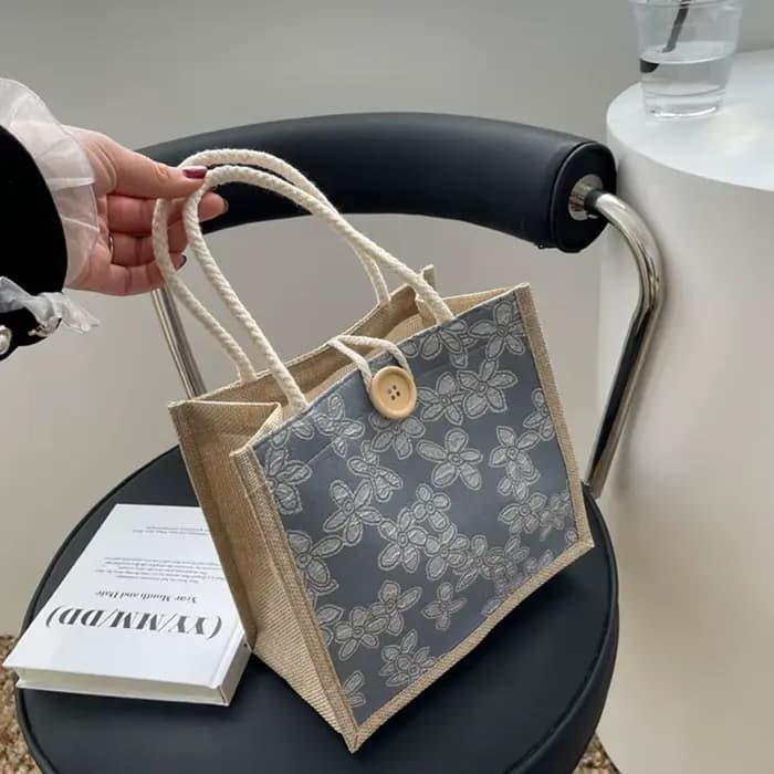 Sac à main en lin pour femme, sac fourre-tout, sac de créateur de mode, grande capacité pour voyage, sac d'épicerie