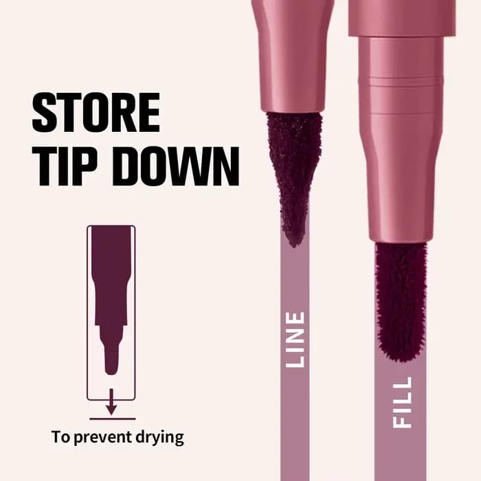 Stylo antiadhésif 2 en 1 pour Contour des lèvres
