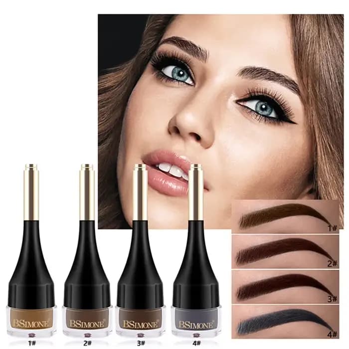 Crème à sourcils effet coussin d'air, gel à sourcils waterproof longue tenue avec brosse, maquillage des sourcils 3D naturel à séchage rapide