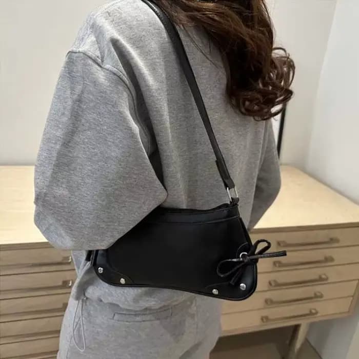 Nouveau sac à aisselles sac à bandoulière tendance doux Double nœud sac à main sac pour femme rétro Simple mode sacs à aisselles Bolsa Feminina sacs à main