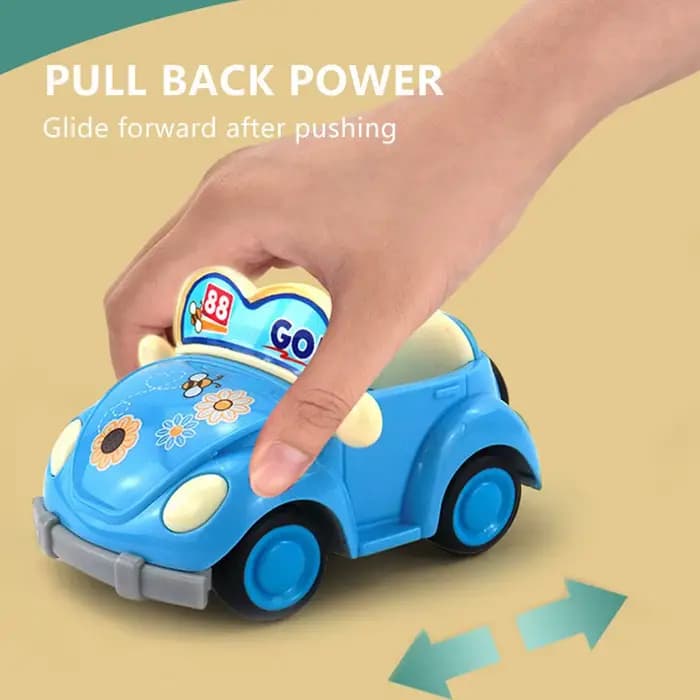 Mini forêt famille violet Q retirer voiture Convertible dessin animé meubles miniatures maison de poupée modèle ensemble jouet pour enfants cadeaux pour filles