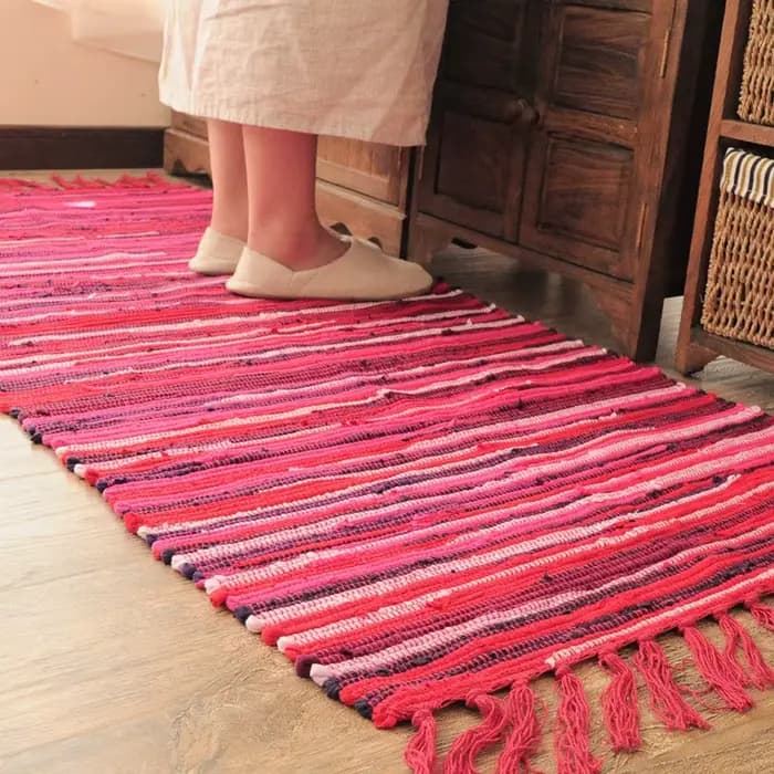 Tapis nordique en coton et lin, pour salon, chambre à coucher, zone d'épissure, Long absorbant l'eau, pour bain, cuisine, hôtel, décoration de la maison