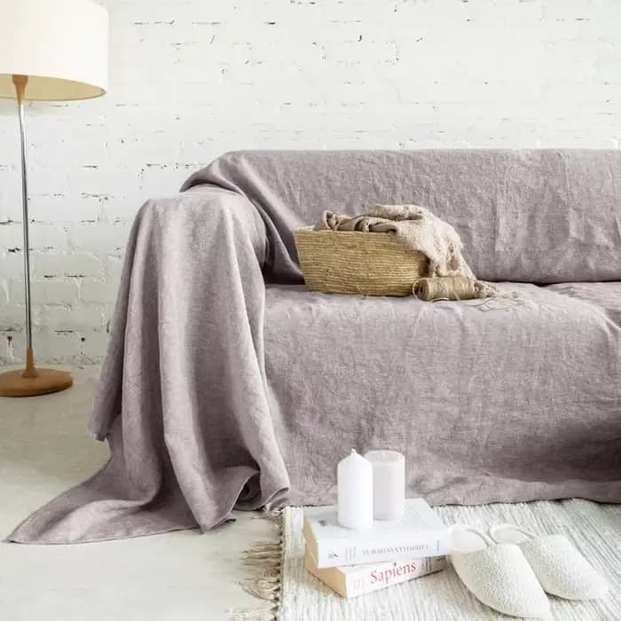 Housse de canapé 100% lin, housse de canapé de qualité supérieure, housse de chaise de canapé douce pour salon chambre à coucher, Textile de maison LOVESEAT