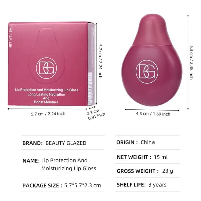 BEAUTY GLAZED – brillant à lèvres 4 couleurs