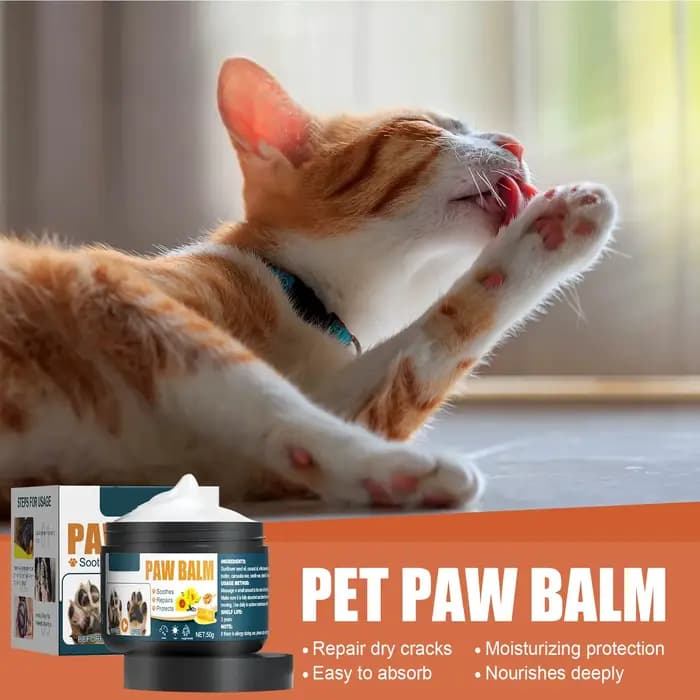 Baume de soin des pattes pour animaux de compagnie, crème naturelle pour sucette, hydratant pour les pieds de chat et de chien, réparation de la peau sèche et craquelée, baume de soin domestique pour 