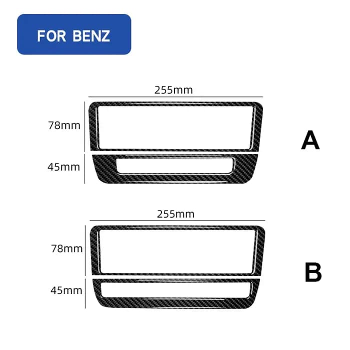 Autocollant de décoration de cadre de panneau CD de Console de voiture en Fiber de carbone véritable pour Mercedes Benz CLA 2014 – 2018, accessoires d'intérieur de voiture