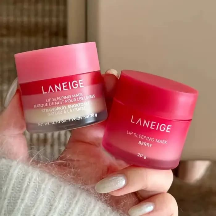 Masque Lèvres Repulpant Laneige Gummy Bear Vanille Fraise, Gloss Hydratant, Huile à Lèvres, Baume Exfoliant Quotidien