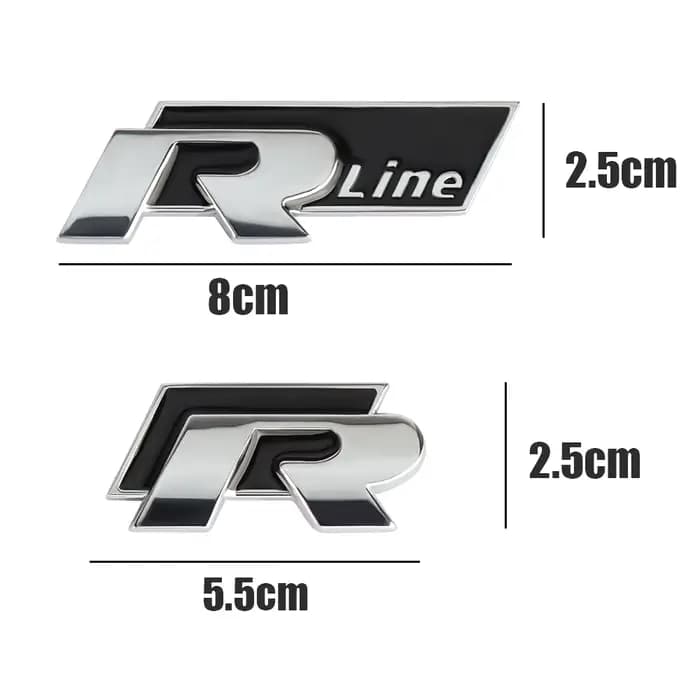 Autocollant 3D Rline Logo pour calandre avant et coffre de voiture, pour Volkswagen Golf Polo Passat B8 T4 T5 T-roc Jetta Tiguan Touran Tcross B6