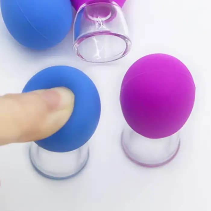 Ensemble de ventouses pour le visage, 2/4 pièces, Massage sous vide pour les yeux, tasse Anti-Cellulite, ventouses en Silicone, thérapie de Massage, lifting de la peau brillante