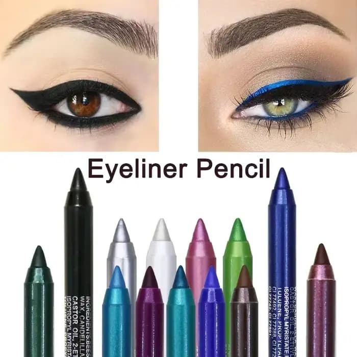 Stylo Eyeliner coloré 6 couleurs, pigment élevé, nacré, scintillant, métallique, Smokey, Punk, gothique, longue durée, étanche