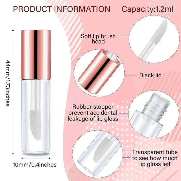 Mini Tubes de brillant à lèvres de 1.2ml