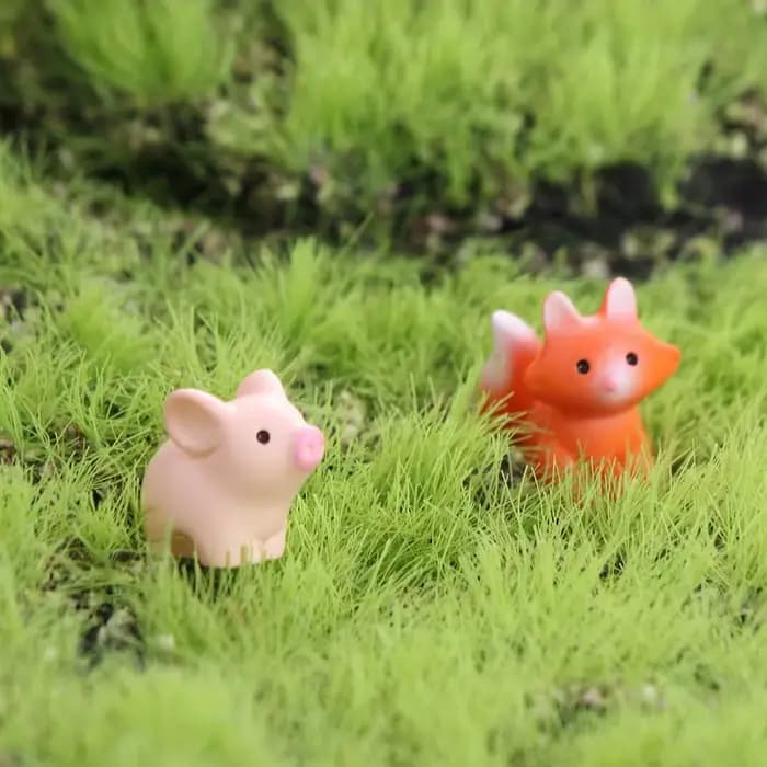 Animaux de la Zodiaque : Chat, Canard, Mouton, Écureuil, Grenouille, Tortue - Ornements de Micro-Paysage Réalistes et Mignons, Miniatures Artisanales
