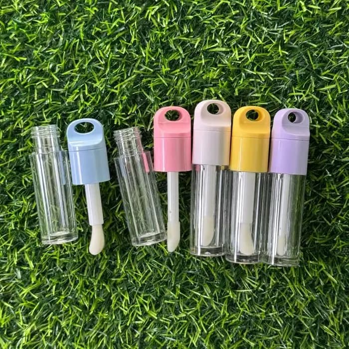 [GLOW] 1 pièces mignon grande baguette de brosse Transparent 4ml Tube de brillant à lèvres en plastique rond vide