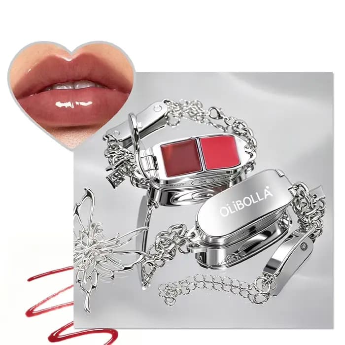 Bracelet gloss à lèvres 2-en-1 avec miroir