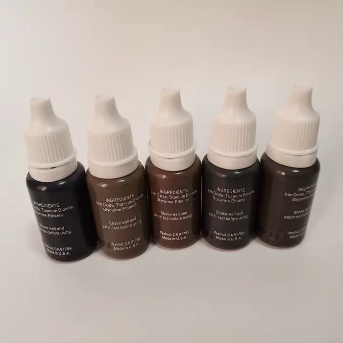 5 couleurs maquillage Permanent sourcil encre lèvres ligne des yeux ensemble d'encre de tatouage Microblading Pigment