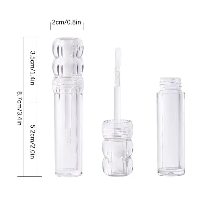 Tube de brillant à lèvres cosmétique rond