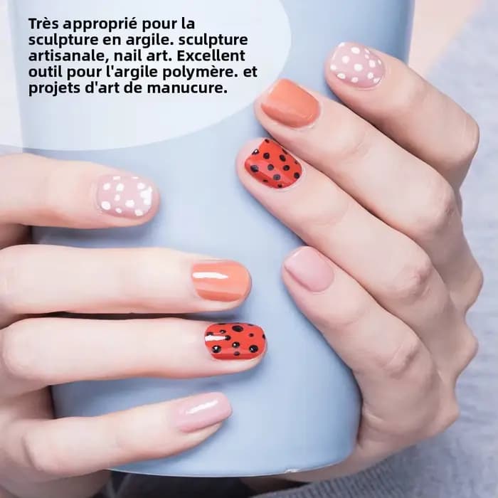 Outils de pointage circulaire pour Nail Art