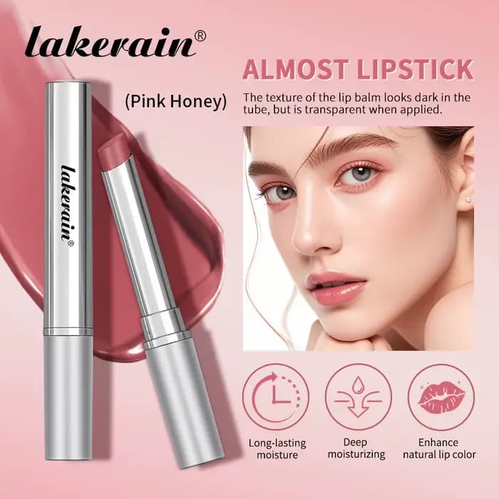 Baume à lèvres teinté au miel rose