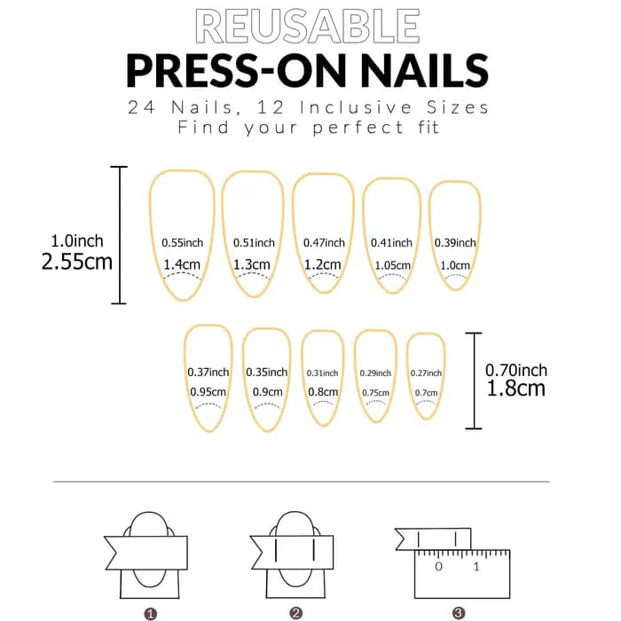 Faux ongles longs en amande