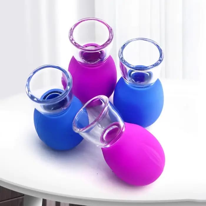 Ensemble de ventouses pour le visage, 2/4 pièces, Massage sous vide pour les yeux, tasse Anti-Cellulite, ventouses en Silicone, thérapie de Massage, lifting de la peau brillante