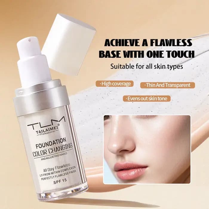 TLM – fond de teint liquide correcteur à couleur changeante
