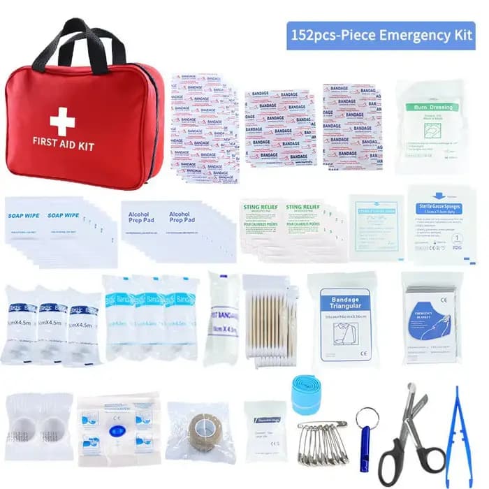 Trousse de premiers soins de luxe - Fournitures d'urgence essentielles pour la maison, les aventures en plein air et la sécurité en camping