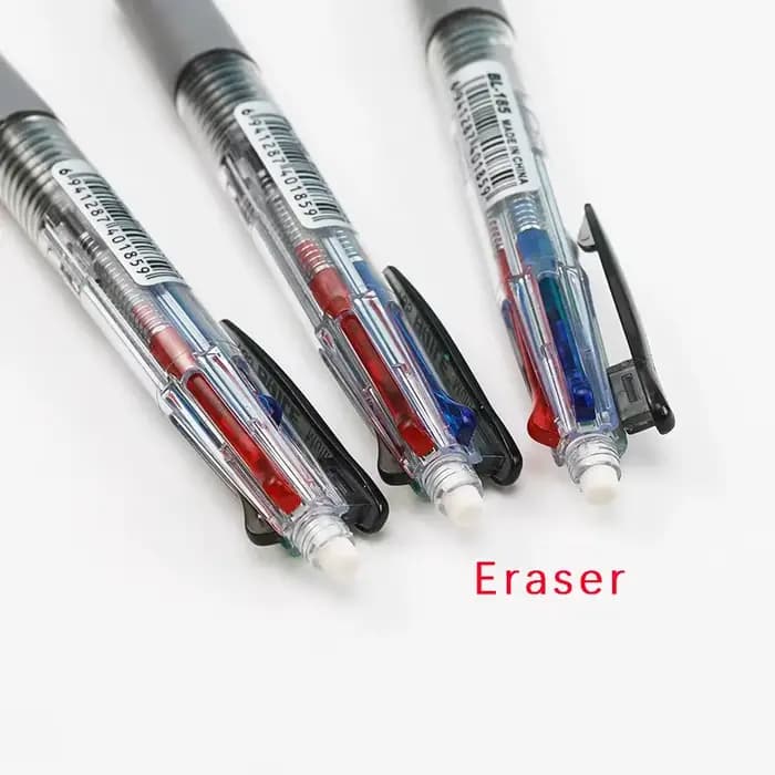 Stylos à bille multicolores Kawaii 5 en 1, avec recharges, ensemble de 4 stylos à bille de couleur et crayon mécanique, stylo multifonction