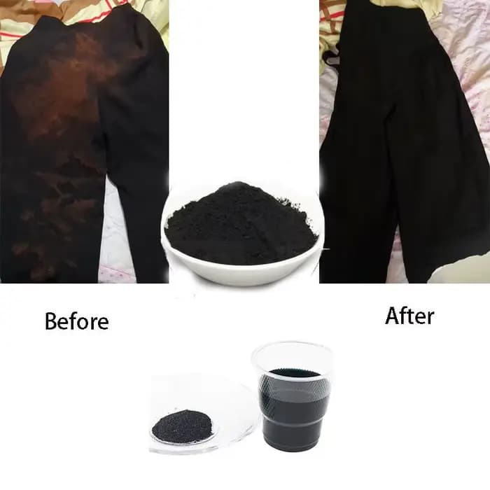 50g noir tissu colorant vêtements reconditionné Agent colorant coton lin jean toile Pigment maison cravate-teinture fournitures faites à la main