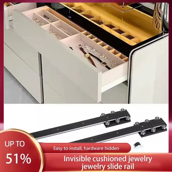 Armoire à bijoux cachée, glissière inférieure, baie vitrée, tiroir de bureau, tampon d'amortissement, Rail de guidage inférieur, accessoires de quincaillerie