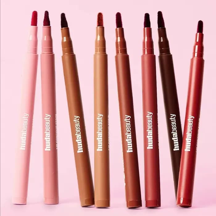 Crayon à lèvres Huda Beauty Nude Mat Imperméable Anti-transfert Rouge Cerise – Stylo Contour